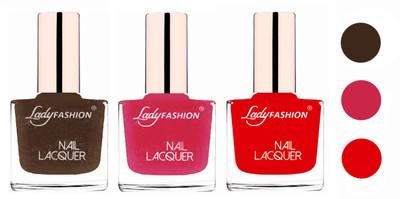 Lady Fashion Glossy & Long Stay Nail Polish combo Mettalic Brown,Mettalic Pink,Bright Red(Pack of 3)
Lady Fashion Glossy & Long Stay Nail Polish combo Mettalic Brown,Mettalic Pink,Bright Red(Pack of 3)