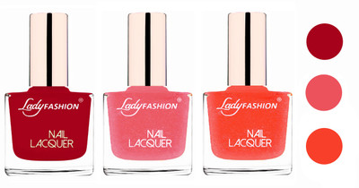 Lady Fashion Glossy & Long Stay Nail Polish combo Dark Red,Silky Pink,Orange Silk(Pack of 3)
Lady Fashion Glossy & Long Stay Nail Polish combo Dark Red,Silky Pink,Orange Silk(Pack of 3)