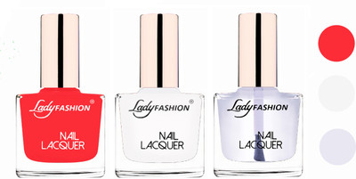 Lady Fashion Glossy & Long Stay Nail Polish combo Baby Pink,White,Transparent(Pack of 3)
Lady Fashion Glossy & Long Stay Nail Polish combo Baby Pink,White,Transparent(Pack of 3)