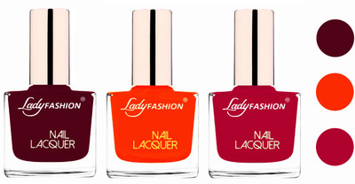 Lady Fashion Glossy & Long Stay Nail Polish combo Maroon,Juicy Orange,Pink(Pack of 3)
Lady Fashion Glossy & Long Stay Nail Polish combo Maroon,Juicy Orange,Pink(Pack of 3)