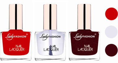 Lady Fashion Glossy & Long Stay Nail Polish combo Juicy Red,Transparent,Maroon(Pack of 3)
Lady Fashion Glossy & Long Stay Nail Polish combo Juicy Red,Transparent,Maroon(Pack of 3)