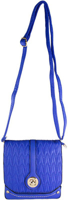 High Valley Fashion Women Casual, Formal Blue Genuine Leather Sling Bag