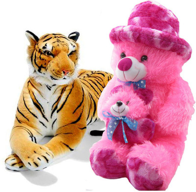 Gift Decor Shop Soft Toy Teddy Bear (Pink, 60 cm) Mother Combo with soft toy tiger for Kids (Multi, 21 cm) - 60 cm(Multicolor)
Gift Decor Shop Soft Toy Teddy Bear (Pink, 60 cm) Mother Combo with soft toy tiger for Kids (Multi, 21 cm) - 60 cm(Multicolor)