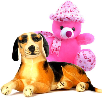 Gift Decor Shop Black Dog Stuffed soft Toy (Black/Yellow, 21 cm) Combo with soft toy pink cap teddy bear for kids (Pink, 41 cm) - 21 cm(Multicolor)
Gift Decor Shop Black Dog Stuffed soft Toy (Black/Yellow, 21 cm) Combo with soft toy pink cap teddy bear for kids (Pink, 41 cm) - 21 cm(Multicolor)