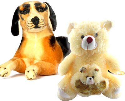 Gift Decor Shop Black Dog Stuffed soft Toy (Black/Yellow, 21 cm) Combo with soft toy mother and child teddy bear for kids (Cream, 40 cm) - 21 cm(Multicolor)
Gift Decor Shop Black Dog Stuffed soft Toy (Black/Yellow, 21 cm) Combo with soft toy mother and child teddy bear for kids (Cream, 40 cm) - 21 cm(Multicolor)