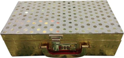 DP_CRAFT Stylish Doted 2 Rods Multi - Color Vanity Box With Lock System Size :24*19*9 Cm Bangles Box Vanity Box(Golden)
DP_CRAFT Stylish Doted 2 Rods Multi - Color Vanity Box With Lock System Size :24*19*9 Cm Bangles Box Vanity Box(Golden)
