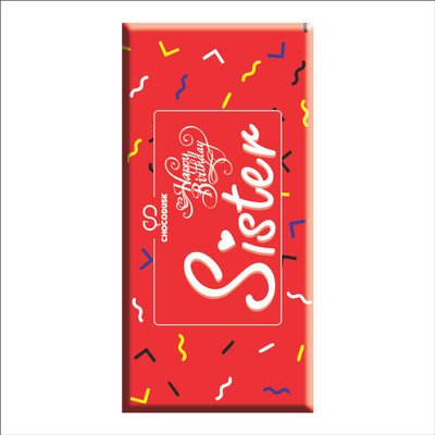 Chocodusk Happy Birthday Sister Chocolate Bars(85 g) 
Chocodusk Happy Birthday Sister Chocolate Bars(85 g)