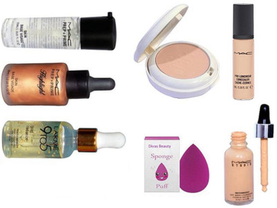 divas beauty Sponge Puff With Waterwieght Foundation & Mac prep+prime Primer & Highliter With Lightfull Compact & Pro longwear Concealer With 9to5 Gold Radiance Face Serum(Set of 6)
divas beauty Sponge Puff With Waterwieght Foundation & Mac prep+prime Primer & Highliter With Lightfull Compact & Pro longwear Concealer With 9to5 Gold Radiance Face Serum(Set of 6)