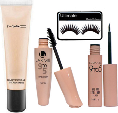 Ultimate Eyelashes & Mac Select Cover Up Cache Cernes Foundation & Lakme 9 To 5 WaterProof Eyeliner & Mascara(Set of 4)
Ultimate Eyelashes & Mac Select Cover Up Cache Cernes Foundation & Lakme 9 To 5 WaterProof Eyeliner & Mascara(Set of 4)