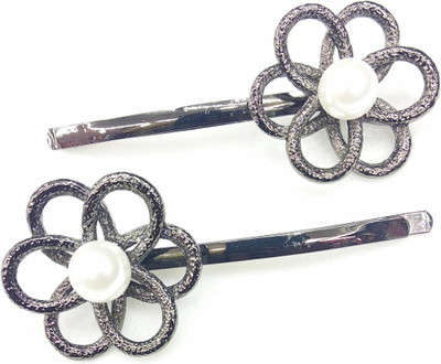 Fairytale Metallic Black Flower with Pearl Bob Pins For Girl's And Women's Hair Pin, Hair Clip, Back Pin(Black)
Fairytale Metallic Black Flower with Pearl Bob Pins For Girl's And Women's Hair Pin, Hair Clip, Back Pin(Black)