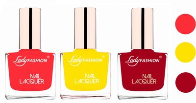 Lady Fashion Glossy & Long Stay Nail Polish combo Baby Pink,yellow,Dark Red(Pack of 3)
Lady Fashion Glossy & Long Stay Nail Polish combo Baby Pink,yellow,Dark Red(Pack of 3)