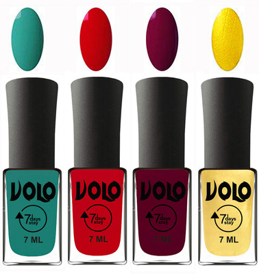 Volo Ultra Lasting HD Shine Awesome Nail Polish Combo Radium Green, Blood Red, Wine Maroon, Metallic Light Golden(Pack of 4)
Volo Ultra Lasting HD Shine Awesome Nail Polish Combo Radium Green, Blood Red, Wine Maroon, Metallic Light Golden(Pack of 4)