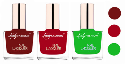 Lady Fashion Glossy & Long Stay Nail Polish combo Coffee,Dark Red,Light Green(Pack of 3)
Lady Fashion Glossy & Long Stay Nail Polish combo Coffee,Dark Red,Light Green(Pack of 3)