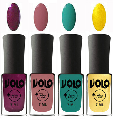 Volo Ultra Lasting HD Shine Awesome Nail Polish Combo Wine, Chocolate Peach, Radium Green, Metallic Light Golden(Pack of 4)
Volo Ultra Lasting HD Shine Awesome Nail Polish Combo Wine, Chocolate Peach, Radium Green, Metallic Light Golden(Pack of 4)