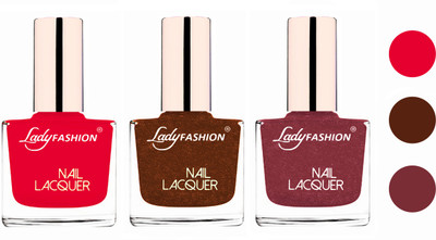 Lady Fashion Glossy & Long Stay Nail Polish combo Sweet Red,Copper,Mauve(Pack of 3)
Lady Fashion Glossy & Long Stay Nail Polish combo Sweet Red,Copper,Mauve(Pack of 3)