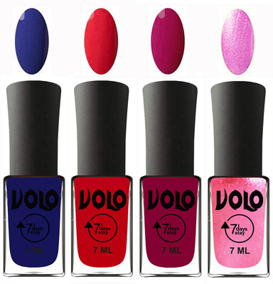 Volo Ultra Lasting HD Shine Awesome Nail Polish Combo Navy Blue, Redish Orange, Magnta, Metallic Pink(Pack of 4)
Volo Ultra Lasting HD Shine Awesome Nail Polish Combo Navy Blue, Redish Orange, Magnta, Metallic Pink(Pack of 4)