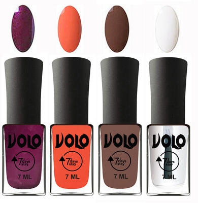 Volo Ultra Lasting HD Shine Awesome Nail Polish Combo Wine, Neon Orange, Brown, Top Coat(Pack of 4)
Volo Ultra Lasting HD Shine Awesome Nail Polish Combo Wine, Neon Orange, Brown, Top Coat(Pack of 4)