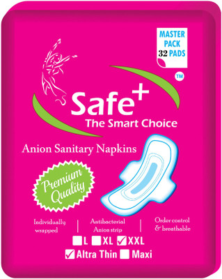 Safe plus Anion ultra soft XXL (First time in India) Bamboo sanitary pad with Bamboo pulps(Natural product) and four wings 32 Sanitary Pad(Pack of 32)
Safe plus Anion ultra soft XXL (First time in India) Bamboo sanitary pad with Bamboo pulps(Natural product) and four wings 32 Sanitary Pad(Pack of 32)