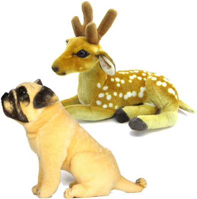 Gift Decor Shop Deer Stuffed soft Toy (Orange/White, 25 cm) Combo with stuffed toy pug for kids (Cream/Black, 21 cm) - 25 cm(Multicolor)
Gift Decor Shop Deer Stuffed soft Toy (Orange/White, 25 cm) Combo with stuffed toy pug for kids (Cream/Black, 21 cm) - 25 cm(Multicolor)