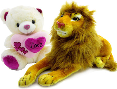 Gift Decor Shop Lion Stuffed soft Toy (Yellow, 21 cm) Combo with soft toy love teddy bear for kids (Light Cream Pink, 36 cm) - 21 cm(Multicolor)
Gift Decor Shop Lion Stuffed soft Toy (Yellow, 21 cm) Combo with soft toy love teddy bear for kids (Light Cream Pink, 36 cm) - 21 cm(Multicolor)