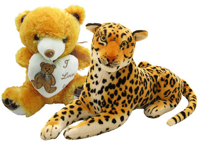 Gift Decor Shop Leopard Stuffed soft Toy (Orange/Black, 22 cm) Combo with soft toy I love you teddy bear for kids (Orange, 36 cm) - 22 cm(Multicolor)
Gift Decor Shop Leopard Stuffed soft Toy (Orange/Black, 22 cm) Combo with soft toy I love you teddy bear for kids (Orange, 36 cm) - 22 cm(Multicolor)