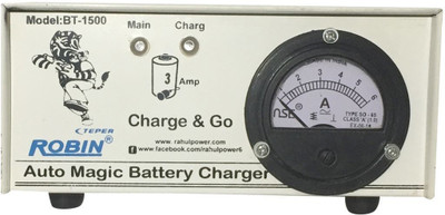 ROBIN TEPER BT-1500a 03 AMP,10 Volt 07 Ah TO 25 Ah Automatic Battery Charger(White)
ROBIN TEPER BT-1500a 03 AMP,10 Volt 07 Ah TO 25 Ah Automatic Battery Charger(White)