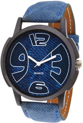 Sponix Mart stylish-dial-designer-Leather-belt-blue- Watch - For Men