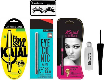 divas beauty Eyelashes With & magique & Eyeconic Kajal With liquid Eyeliner(Set of 5)
divas beauty Eyelashes With & magique & Eyeconic Kajal With liquid Eyeliner(Set of 5)