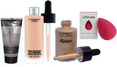 Ultimate Sponge Puff & Studio Waterweight Foundation,Highlighter, Falliable Mattifying Face Primer(Set of 4)
Ultimate Sponge Puff & Studio Waterweight Foundation,Highlighter, Falliable Mattifying Face Primer(Set of 4)