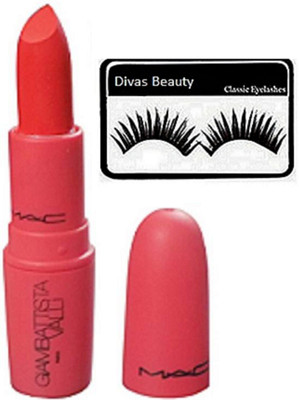 divas beauty Eyelashes & Giambattista valli Capricious Lipstick(Set of 2)