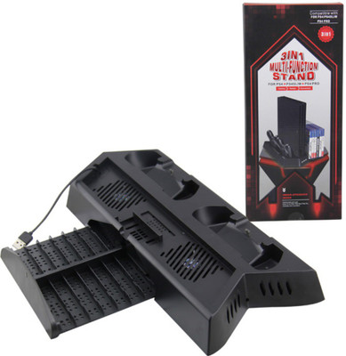 Microware 3 IN1 PS4 Pro Slim Vertical Stand Cooling Fan with Dual Controller Charging Station and 3 Extra HUB Ports Gaming Accessory Kit(Black, For PS4)
Microware 3 IN1 PS4 Pro Slim Vertical Stand Cooling Fan with Dual Controller Charging Station and 3 Extra HUB Ports Gaming Accessory Kit(Black, For PS4)