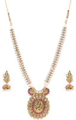 Dhruvi Zinc Jewel Set(Gold)