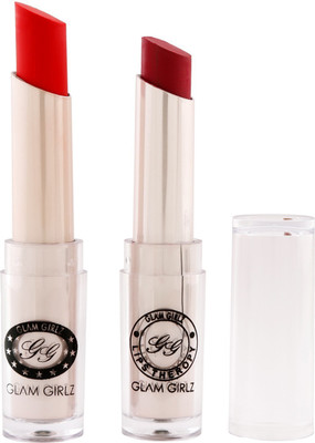 Glam Girlz Matte Lipstick-Combo(03&24)(Bloody Red, Deep Plum)
