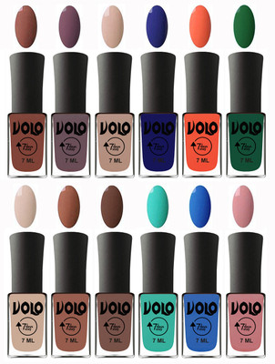 Volo No Chipping-No Fading Longest Lasting Ever Nail Polish Set Chocolate Brown, Light Purple, Light Nude, Navy Blue, Neon Orange, Green, English Nude, Nude, Brown, Fashion Green, Royal Blue, Peach Pink(Pack of 12)
Volo No Chipping-No Fading Longest Lasting Ever Nail Polish Set Chocolate Brown, Light Purple, Light Nude, Navy Blue, Neon Orange, Green, English Nude, Nude, Brown, Fashion Green, Royal Blue, Peach Pink(Pack of 12)