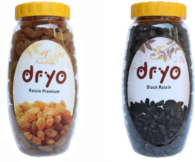 dryo Dry Fruit Combo Raisin 250g & Black Raisin 250g Raisins(500 g, Plastic Bottle)
dryo Dry Fruit Combo Raisin 250g & Black Raisin 250g Raisins(500 g, Plastic Bottle)