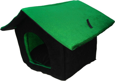 Poofy's Pet Island GBH2 M Pet Bed(Green, Black)