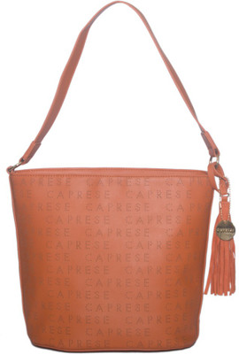 Caprese Women Casual Orange PU Sling Bag