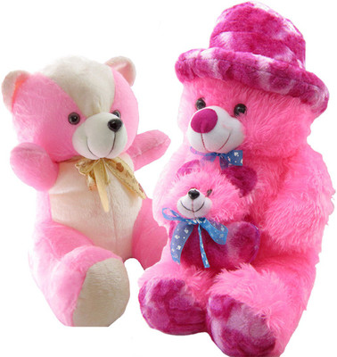 Gift Decor Shop Soft Toy Teddy Bear (Pink, 60 cm) Mother Combo with Stuffed Toy light pink cream teddy bear for Kids (Pink, 44 cm) - 60 cm(Multicolor)
Gift Decor Shop Soft Toy Teddy Bear (Pink, 60 cm) Mother Combo with Stuffed Toy light pink cream teddy bear for Kids (Pink, 44 cm) - 60 cm(Multicolor)