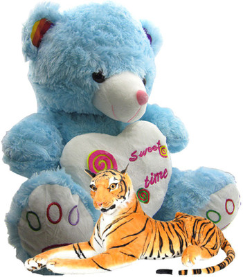 Gift Decor Shop Teddy Bear Soft Toy (Blue, 50.8 cm) Sweet Time Combo with stuffed toy tiger for Kids (Yellow/Black, 21 cm) - 51 cm(Multicolor)
Gift Decor Shop Teddy Bear Soft Toy (Blue, 50.8 cm) Sweet Time Combo with stuffed toy tiger for Kids (Yellow/Black, 21 cm) - 51 cm(Multicolor)