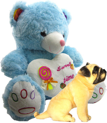 Gift Decor Shop Teddy Bear Soft Toy (Blue, 50.8 cm) Sweet Time Combo with stuffed toy Pug for Kids (Multi, 36 cm) - 51 cm(Multicolor)
Gift Decor Shop Teddy Bear Soft Toy (Blue, 50.8 cm) Sweet Time Combo with stuffed toy Pug for Kids (Multi, 36 cm) - 51 cm(Multicolor)