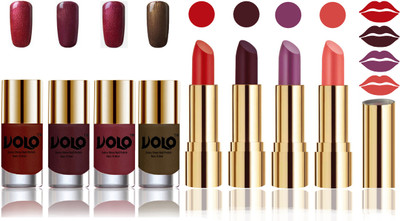 Volo Perfect Combo of Ultra Shine Nail Polish and Velvet Matte Lipsticks(Set of 8)
Volo Perfect Combo of Ultra Shine Nail Polish and Velvet Matte Lipsticks(Set of 8)