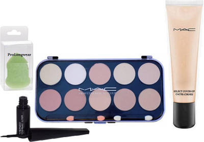 Pro longwear combo Sponge Puff,Professional 10 Shade Concealer Palette&Select Coverup Foundation&Liquid Last Eyeliner(Set of 4)
Pro longwear combo Sponge Puff,Professional 10 Shade Concealer Palette&Select Coverup Foundation&Liquid Last Eyeliner(Set of 4)