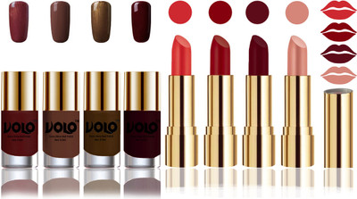 Volo Perfect Combo of Ultra Shine Nail Polish and Velvet Matte Lipsticks(Set of 8)
Volo Perfect Combo of Ultra Shine Nail Polish and Velvet Matte Lipsticks(Set of 8)
