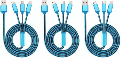 ShopyBucket SET OF 3PC 3 IN 1 (2 Micro Usb V8 + 1 Lightning 8pin) High Speed Sync & Charge Cable (Blue) VGA Cable(Compatible with Mobile, Laptop, Blue)
ShopyBucket SET OF 3PC 3 IN 1 (2 Micro Usb V8 + 1 Lightning 8pin) High Speed Sync & Charge Cable (Blue) VGA Cable(Compatible with Mobile, Laptop, Blue)