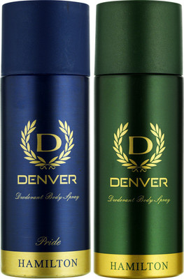 Denver Hamilton and Pride Deo Combo (Pack of 2) Deodorant Spray - For Men(330 ml, Pack of 2)
Denver Hamilton and Pride Deo Combo (Pack of 2) Deodorant Spray - For Men(330 ml, Pack of 2)