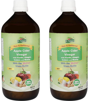 Dr. Patkar's HRT-1000 Apple Cider Vinegar(2x500 ml, Ginger, Garlic, Lemon, Honey Flavored)
Dr. Patkar's HRT-1000 Apple Cider Vinegar(2x500 ml, Ginger, Garlic, Lemon, Honey Flavored)