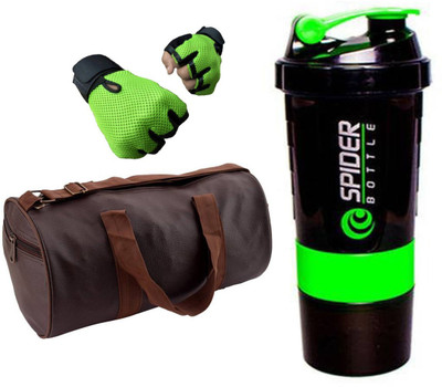 Snipper Combo Of Leatherite Brown Gym Bag , Green Gloves and Green Spider Shaker Gym & Fitness Kit
Snipper Combo Of Leatherite Brown Gym Bag , Green Gloves and Green Spider Shaker Gym & Fitness Kit