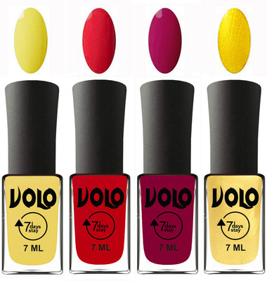Volo Ultra Lasting HD Shine Awesome Nail Polish Combo Yellow, Redish Orange, Magnta, Metallic Light Golden(Pack of 4)
Volo Ultra Lasting HD Shine Awesome Nail Polish Combo Yellow, Redish Orange, Magnta, Metallic Light Golden(Pack of 4)