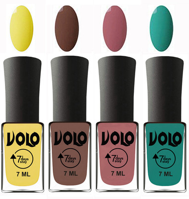 Volo Ultra Lasting HD Shine Awesome Nail Polish Combo Yellow, Brown, Chocolate Peach, Radium Green(Pack of 4)
Volo Ultra Lasting HD Shine Awesome Nail Polish Combo Yellow, Brown, Chocolate Peach, Radium Green(Pack of 4)