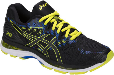Asics GEL-NIMBUS 20 Running Shoes For Men(Black, Blue, Black/sulphur spring/victoria blue
Asics GEL-NIMBUS 20 Running Shoes For Men(Black, Blue, Black/sulphur spring/victoria blue